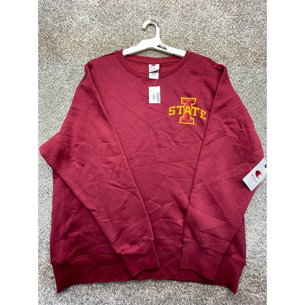 Champion Iowa State University Sweatshirt Men XL Maroon NEW NCAA Cyclones